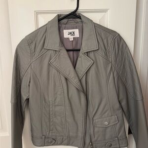 Jack by BB Dakota Women's Leather Jacket in Gray